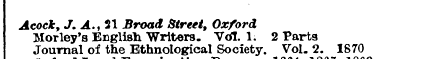 Acock Morley , J. ' A s English ., 21 Br...