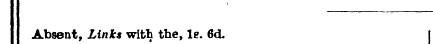 Absent, Links with the, le. 6d.