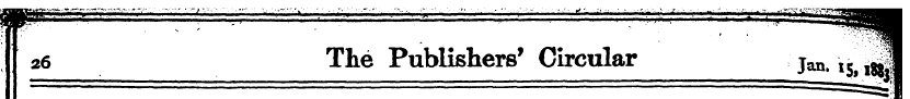 26 The Publishers' Circular j^ x 1 ^ ^