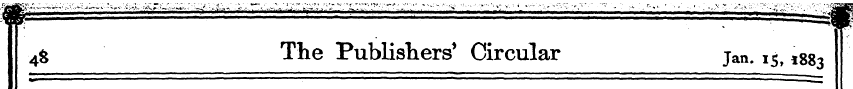 4 S The Publishers * Circular Jan. 15,18...