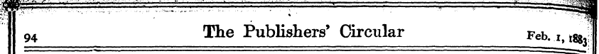 94 The Publishers' Circular Fel ^i ,«J