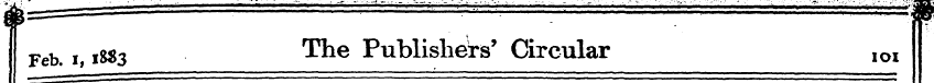 Feb. 1,18*3 r ^ ie Publishers' Circular ...