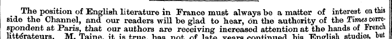 The position of English literature in Fr...