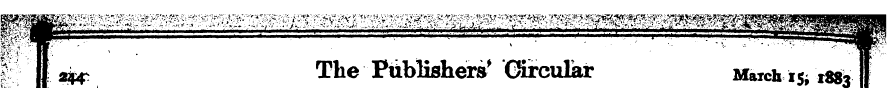 I I #fr The Piiblishers^ XjSrcular Maich...