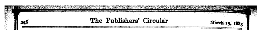 I 246 The Publishers* Circular afrarcfri...