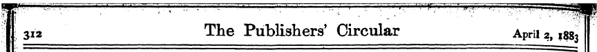 ! 3« The Publishers' Circular April 2, 1...