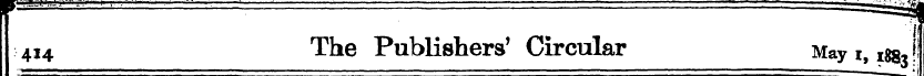 if """^f 414 The Publishers' Circular Ma...
