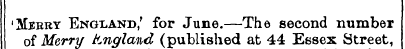 'Merry England/ for June.—The second num...