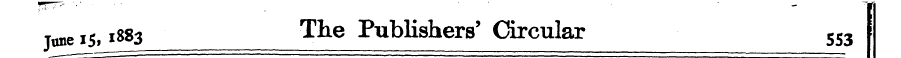 Tune 15, 1883 The Publishers' Circular 5...