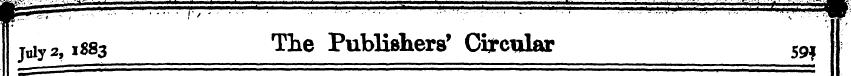 J ulys, 1S83 The Publishers' Circular 59...