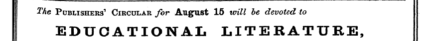 . . The Pdblishees' Circular for August ...
