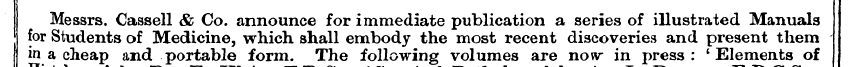 for Messrs Students . Cassell of Medicin...