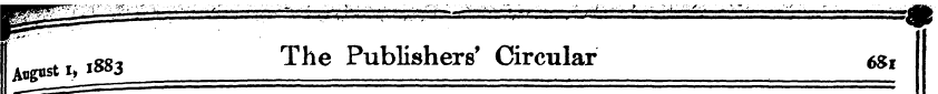 August ^ h l fRS &53 , The Publishers' C...