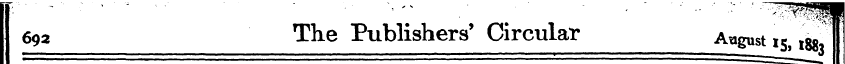 692 The Publishers' Circular August 15t ...