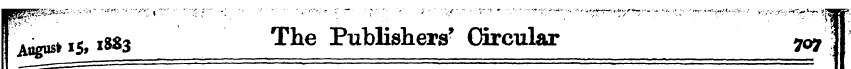 j^gus* 15,1883 Tlie Publishers' Circular...
