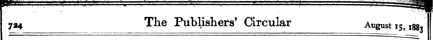 724 The Publishers' Circular August 15 ,...