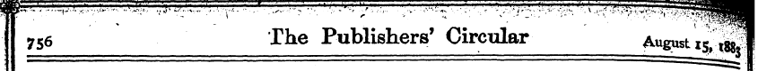 756 The Publishers' Circular ^ ^st i^^|