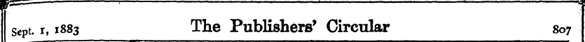 sept, r, 1883 The Publishers' Circular 8...