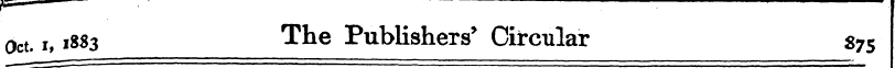 Oct Jf 18S3 The Publishers * Circular 87...