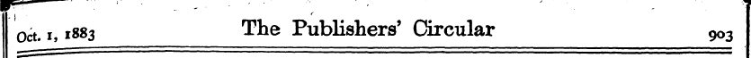 Oct. i, 1883 ^^ e Publishers' Circular 9...