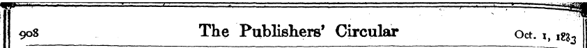 y , jjij 908 The Publishers' Circular Oc...
