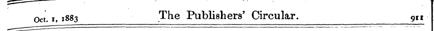 Oct. i, 1883 . The Publishers' Circular....
