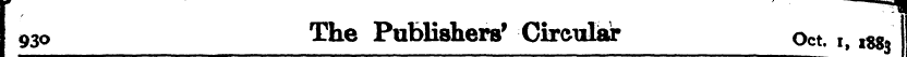 93o The Publishers' Circular Oct. i, isg...