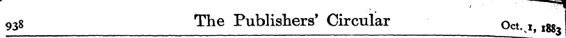 938 The Publishers * Circular Oct h lgg