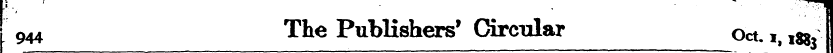 ¦ v, -^ 944 The Publishers' Circtilar Oc...