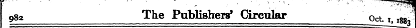 982 The Publishers 1 Circular Oct. 1, & ...