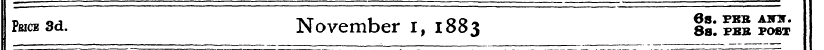 Pmce 3d. November I, 1883 |S: fSS £o»