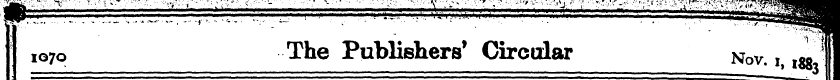 1070 The Publishers' Circular Nov x t J]