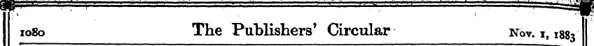 1080 The Publishers * Circular Nov. 1,18...