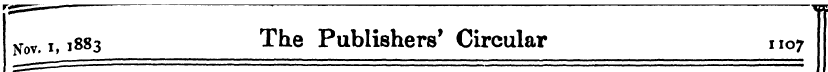 Nov. i, 1883 The Publishers' Circular 11...