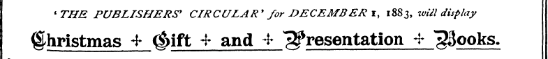 * 7Vy.£ PUBLISHERS' CIRCULAR* for DECEMB...