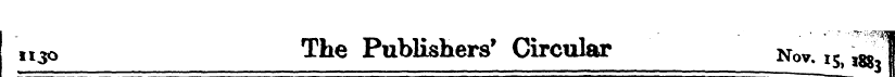 1130 The Publishers' Circular Nov% I5| ^...