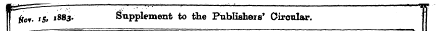 |Tft>v. 15, 1883. Supplement to the Publ...