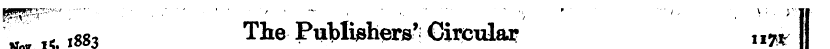 ^ ^ , 883 Tlte Publishers' Circular ^— —...