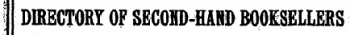I DIRECTORY OF SECOND-HAND BOOKSELLERS