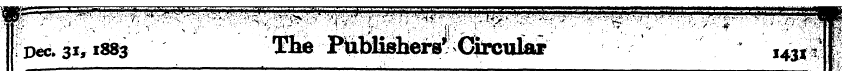 loec.31 ,1883 ' ¦ ¦ '^¦ ¦ ¦ ¦ ^^¦ h f^ i...