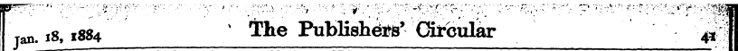jan. 18,1884 ' The Publishes'Cii^^ar ^H
