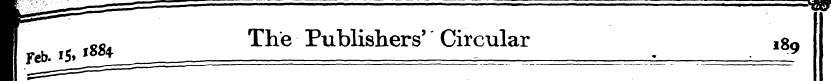 I H Feb. 15. l88 CQ * The Publishers' Ci...