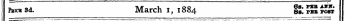 PaicRSd. March i, 1884 ISlSSrSS