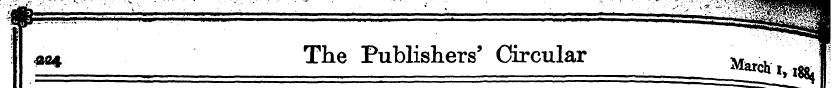 ! 224 The Publishers' Circular for M . H