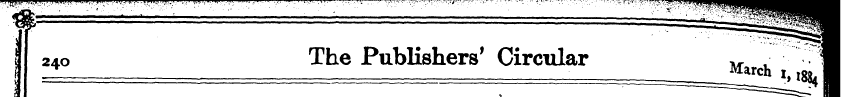f 24o The Publishers' Circular ¦ M .
