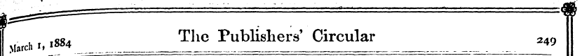 [ l884 The Publishers' Circular 249