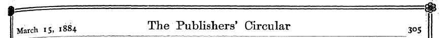 March 15, 1884 The Publishers' Circular ...