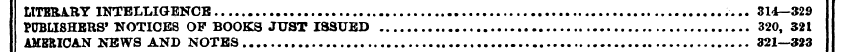 LITERARY INTELLIGENCE 314—329 PUBLISHERS...