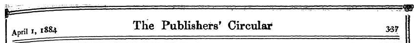 April i, 1884 The Publishers' Circular 3...