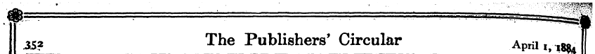 js? The Publishers' Circular Apri, |W J